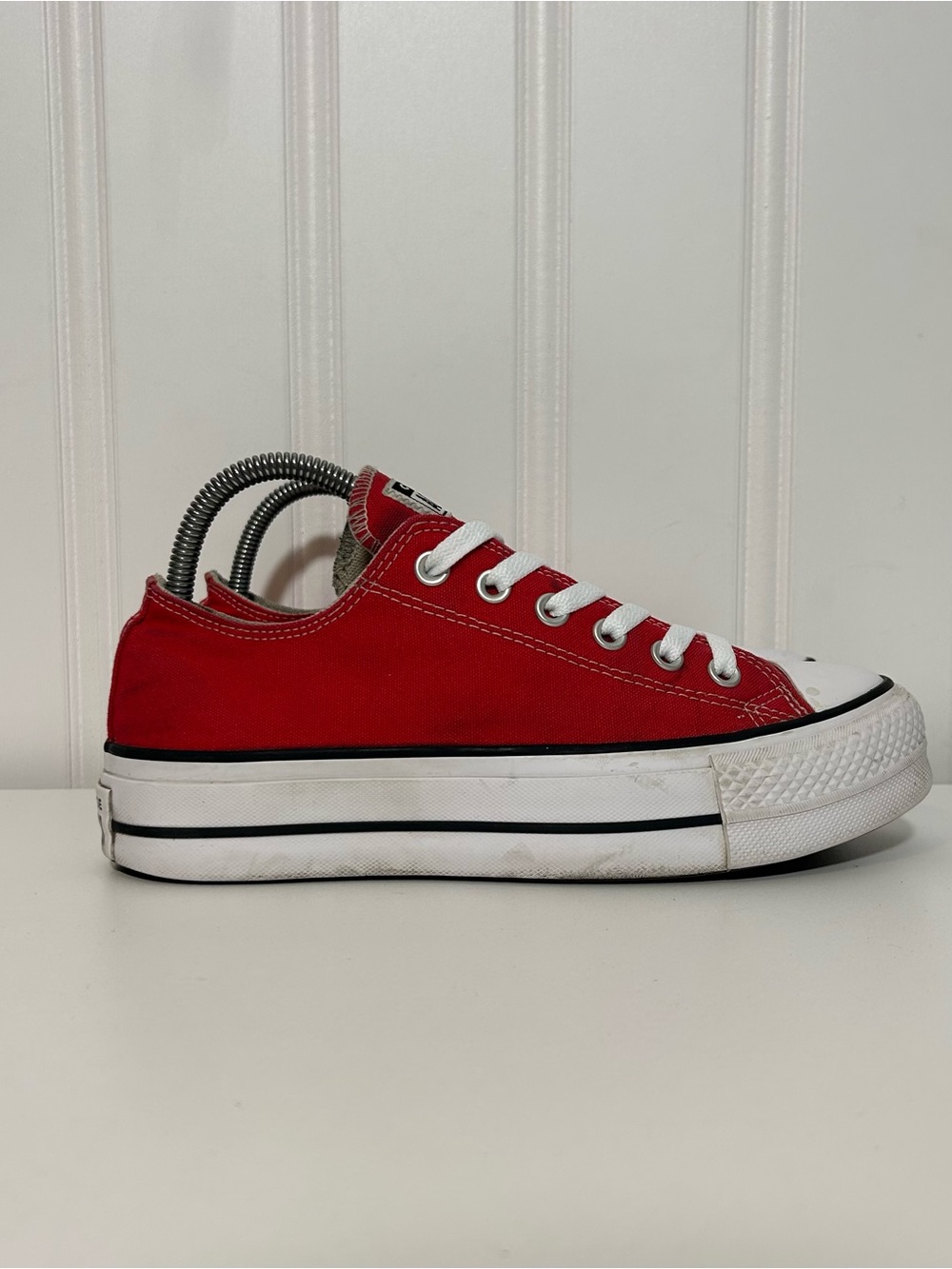 Converse ctas low lift platform red